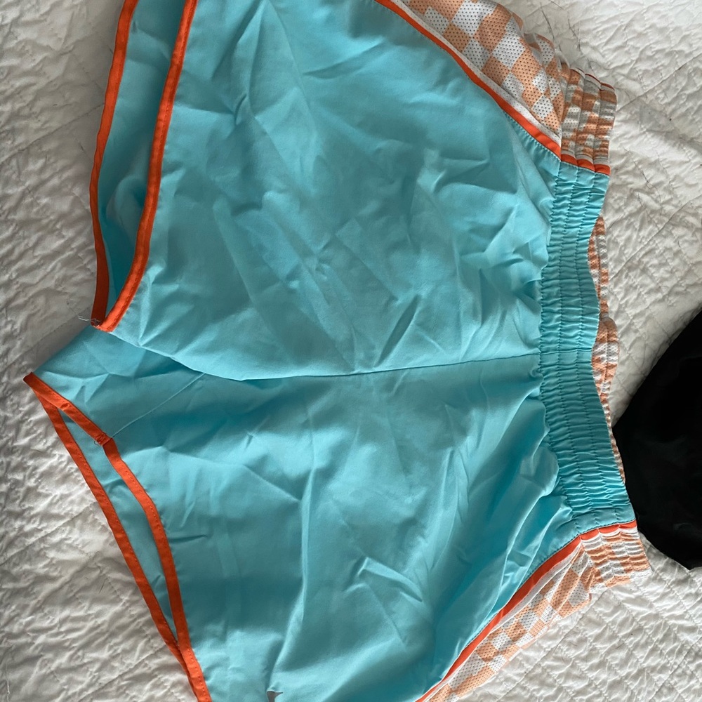 Nike Shorts- Orange blue and white